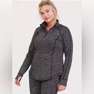 Torrid Super Soft Performance Jersey Half Zip Active Pullover Women’s 0 (L/12)